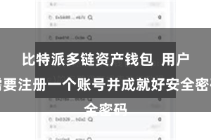 比特派多链资产钱包  用户需要注册一个账号并成就好安全密码