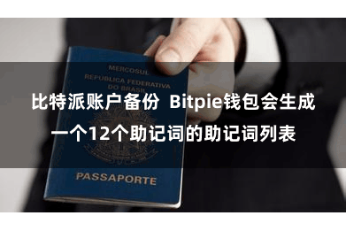 比特派账户备份  Bitpie钱包会生成一个12个助记词的助记词列表
